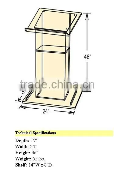 Transparent Modern Design Acrylic Podium For Sale photo-2