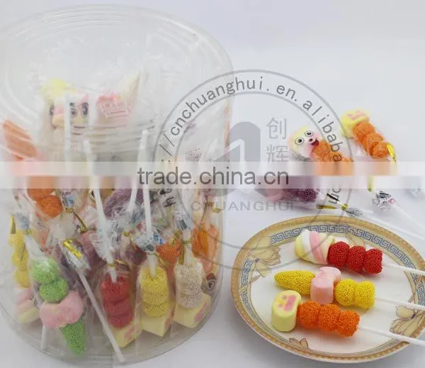 Halal Soft Gummy Candy and Marshmallow Lollipop, Gelatin Candy Lollipop photo-2