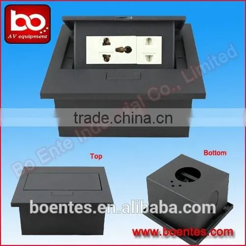 Office Worktop Smart Pop Up Socket for Tabletop Universal Power Plug and RJ45 Data/VGA Plug photo-4