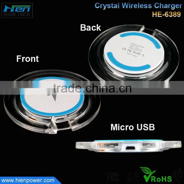 2015 New Design Acrylic Wireless Charger Accept Customize LOGO Wireless Charger for Samsung Galaxy Note 3 photo-6