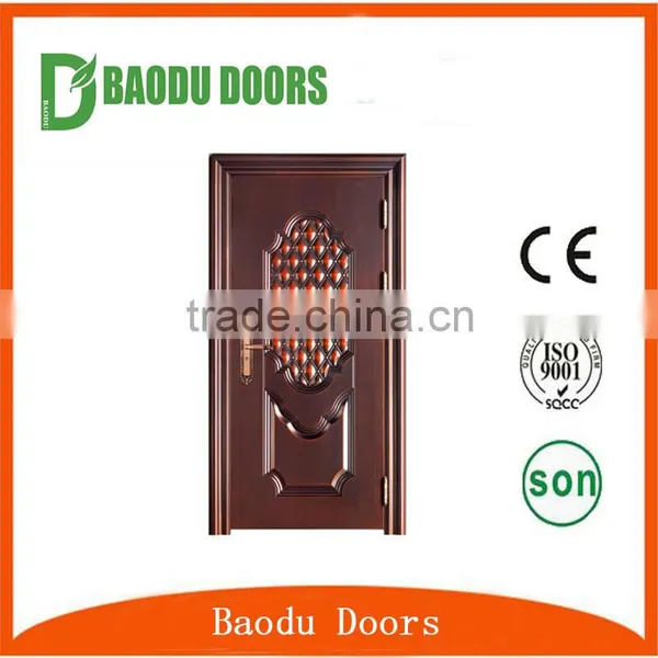 High Quality Main Iron Single Door Design Steel Security Single Door photo-3