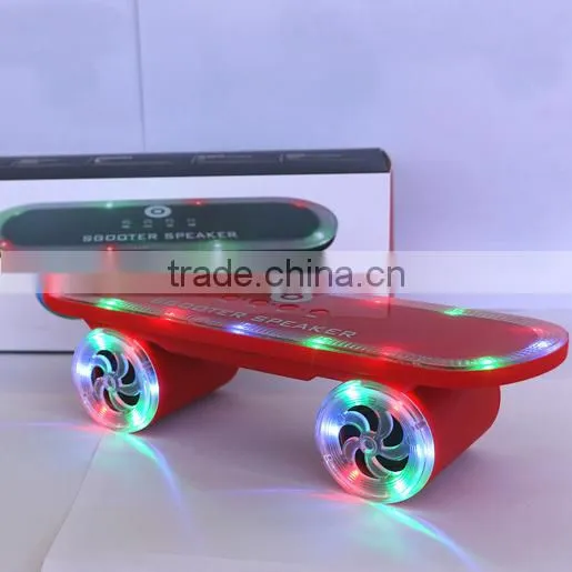Colorful LED Light Bluetooth Speaker With TF USB Player FM Radio Mini Portable Scooter Bluetooth Speaker photo-3