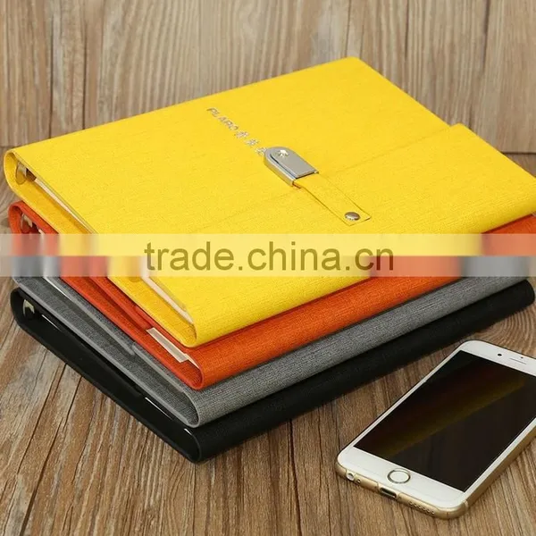 A5 Travel Filler Paper Lock Diary Notebook With Power Bank photo-2
