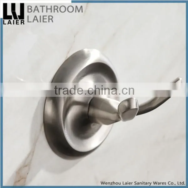 Fancy Decorative Zinc Alloy Brushed Nickel Bathroom Accessories Wall Mounted Robe Hook photo-4