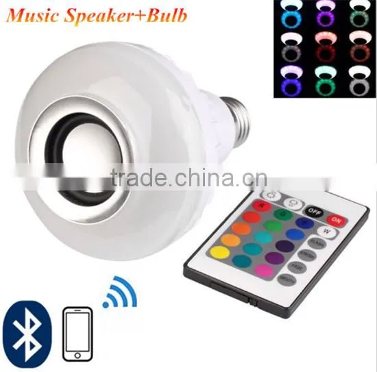Cheap Items to Sell RGB Changing LED Light Bluetooth Speaker Bulb with E27 Bacse