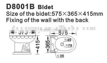 Hot Selling Ceramic Bathroom Chaozhou Middle East Standard Bidet D8001B photo-2