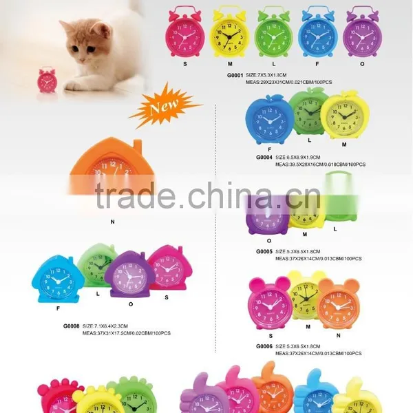 Silicone Finger Shape Quartz Mini Alarm Clock Animal Shape Alarm Clock