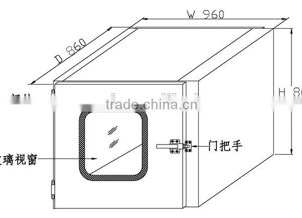 Laboratory Clean Transfer Window,Cleanroom Medical Pass Box photo-2