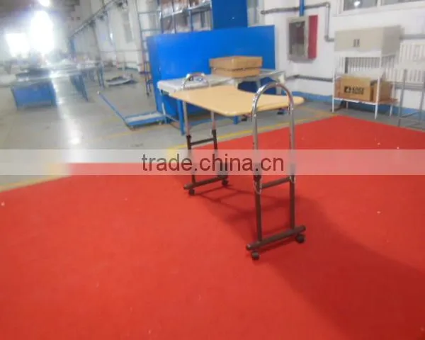 height adjustable over bed iron wooden Table