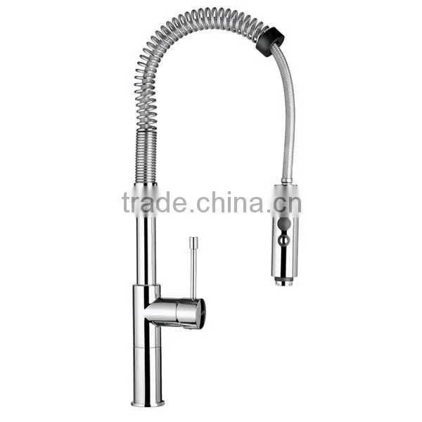 China Spring Pull Out Kitchen Faucet, American Style Brass Body Pull Out Kitchen Faucet photo-4