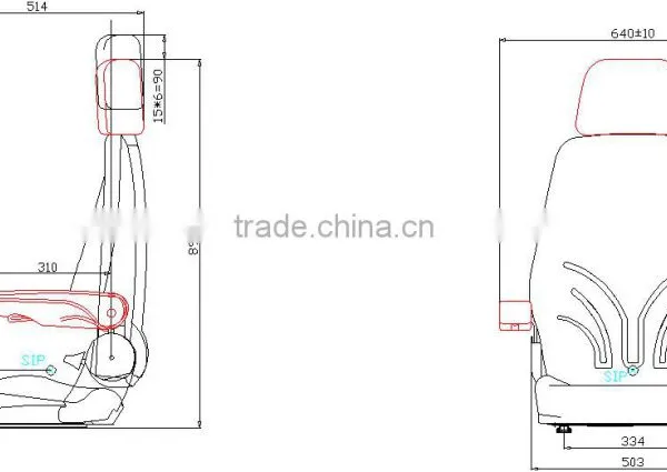 Fabric High Back Bucket Seat(YY18) photo-5