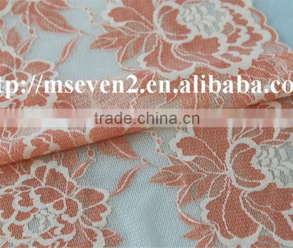 Hot Selling 20cm Width Elastic Band Brazilian Hair Flower Pattern Full Lace Trim photo-5