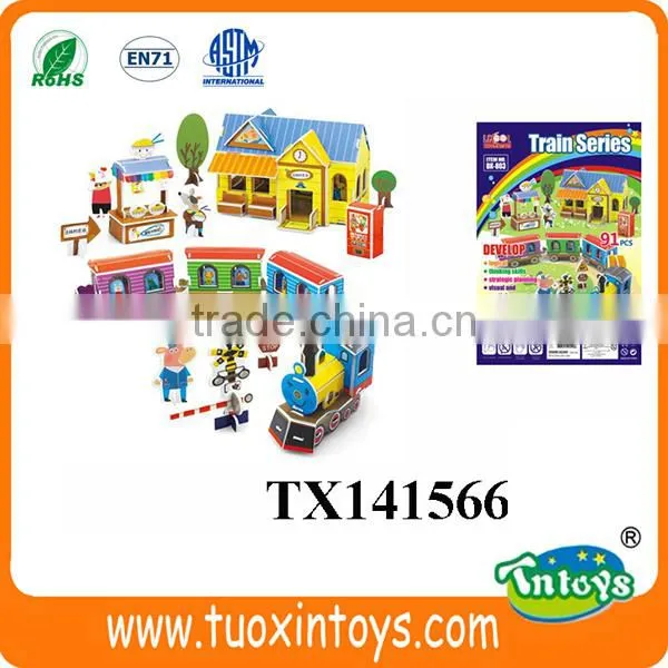 3D Paper Puzzle Car Vehicle Designs Intelligent Toys for Kids 66pcs photo-2