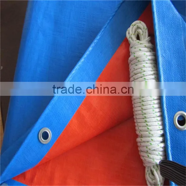Waterproof Plastic Cover Blue Orange pe Trapaulin for Truck Cover