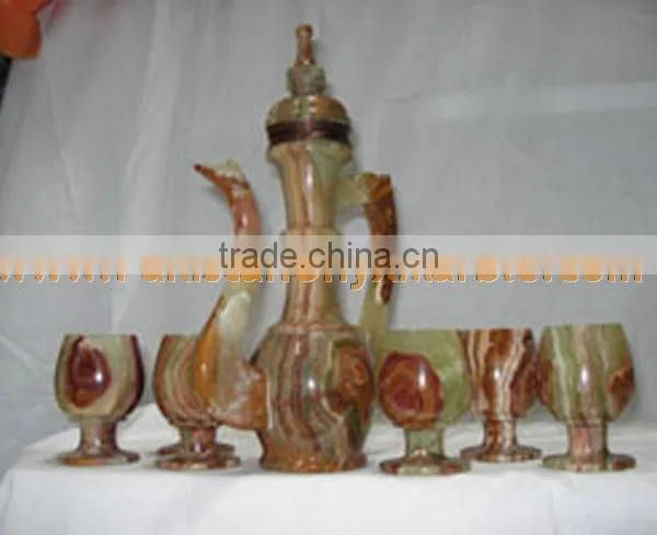 Buy Cheap NATURAL COLOR ONYX TEA SETS HANDICRAFTS photo-6