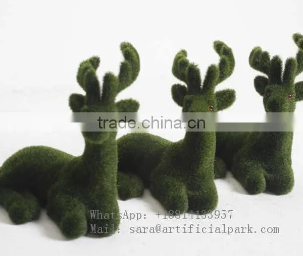 Grass Moss Topiary Animals for Office Decoration photo-3
