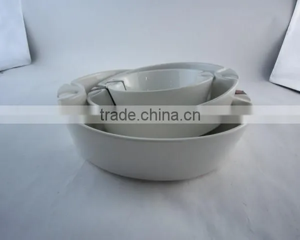 Good Quality High White Ceramic Bakeware Set With Handles photo-2