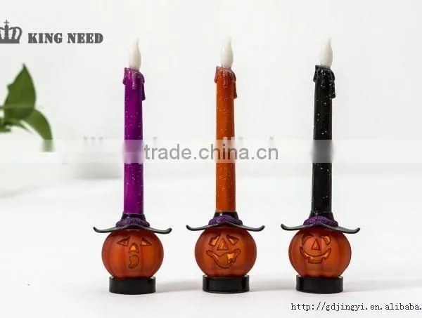 Sales Promotion Acrylic Halloween Decoration Pumpkin Shape Led Candle photo-5
