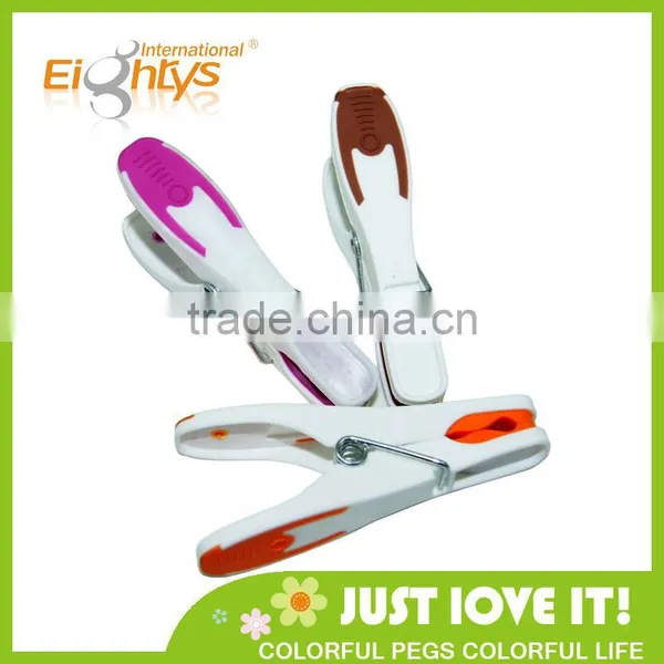 Professional Fashion Plastik Stainless Steel Spring Colored Plastic Clothes Peg photo-2