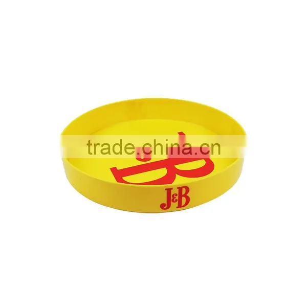 Plastic Anti-slip Serving Tray Round Bar Beer Tray Dia.32cm photo-4