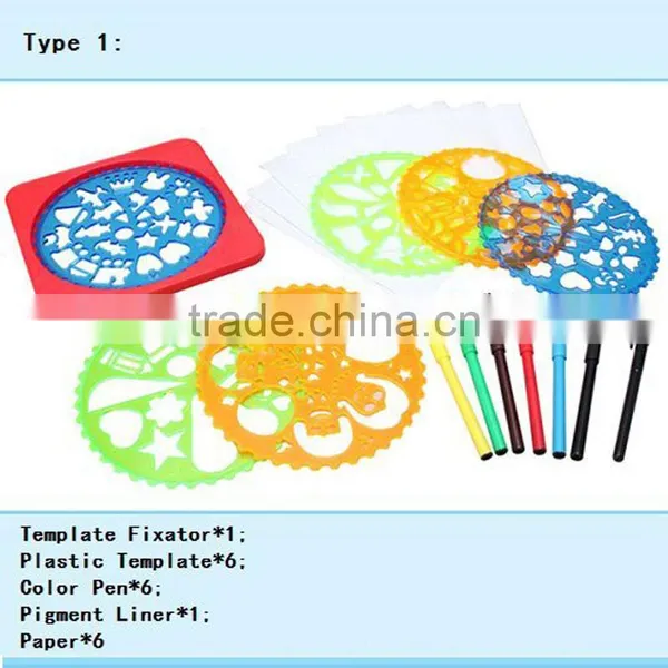 Cheap Educational Drawing Tools Custom Plastic Painting Stencil For Kids photo-2
