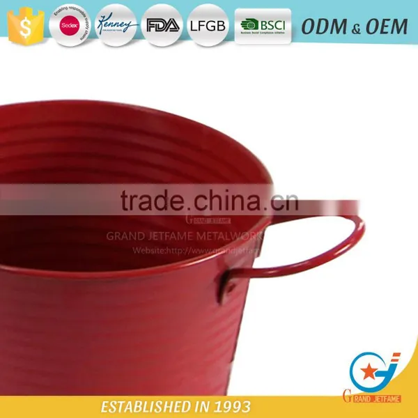 Powder Coated Unique Iron and Zinc Garden Embossing Watering Flowers in Pots Decorative Outdoor Pots Rose Flower Pot photo-5