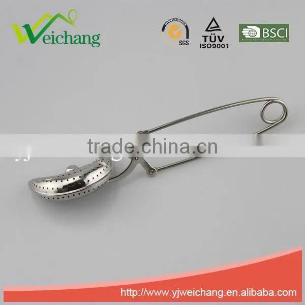 WCJ1070 Good Quality Stainless Steel Tea Tools Tea Strainer Tea Infuser Heart Shape Long Handle Tea Ball photo-2