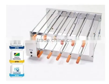 BBQ Brazil Rotating Grill in Stainless Steel (Double Version) - CRID 9 Skewers Arke photo-3