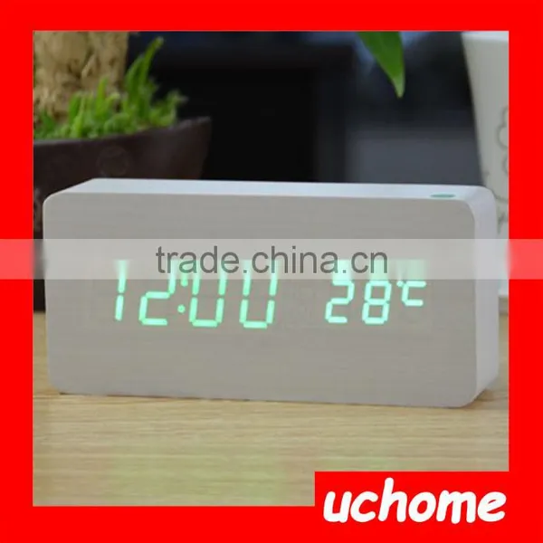 UCHOME Mini Digital Led Wooden Alarm Clock, Factory Price Alarm Clock photo-2
