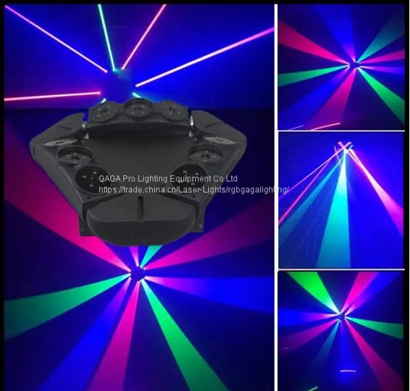RGB Спайдеровые светильники с подвижным головкой лазерные photo-4