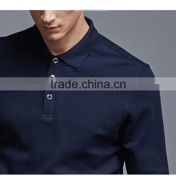 Wholesale Fancy Long Sleeve Cotton Polo T-shirts/Polo Men Shirt/Golf Polo Shirt For Men photo-2
