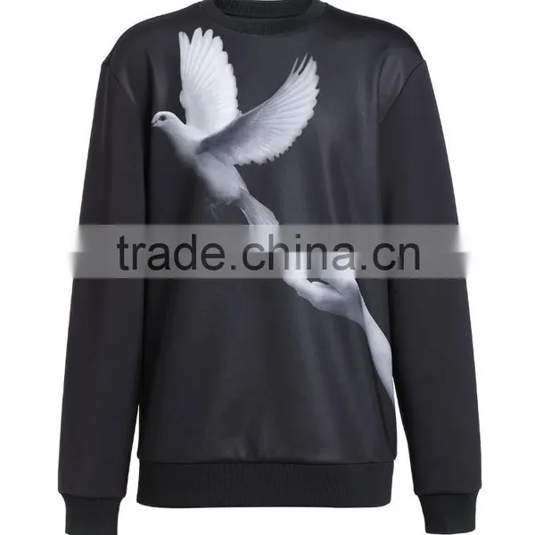 Fashion Printing O-neck Long Sleeve Black Thin Pullover Jersey t Shirt for Men photo-2