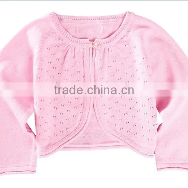Wholesale Newborn Baby Girls Pink Bolero Cardigan Sweaters photo-3