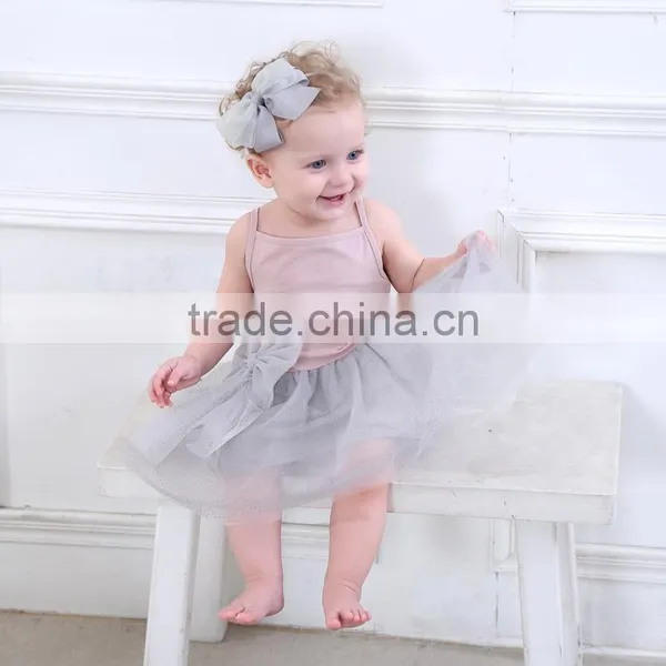 American Style Cotton Baby Girl Clothes 2017 Summer Bow Sequins Mesh Sundress New Frock Design Girl Child Dress photo-4