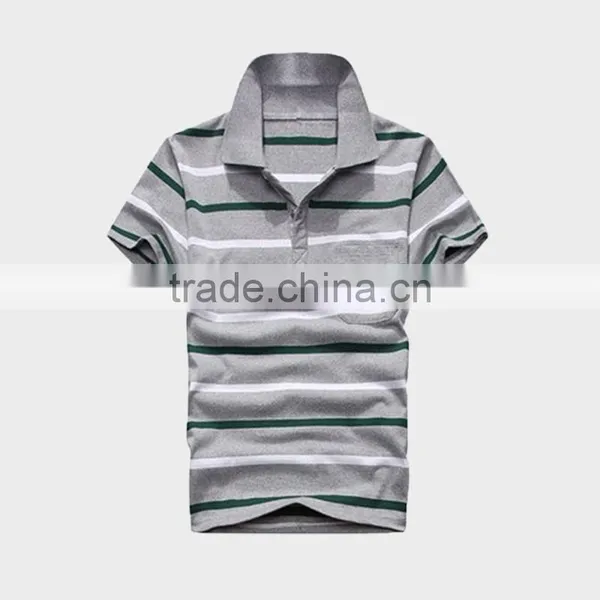2015 Men's Bulk Polo Shirt With Block Stripe photo-3