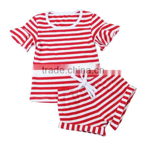 2017 Wholesale Baby Clothes Western Girls Outfit Girls Summer Sets Children Shirts Match Shorts Girl Outfit photo-4