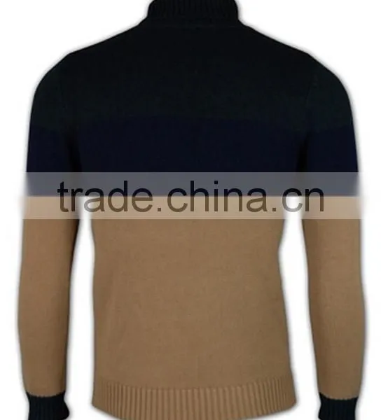 ISO9001/BSCI Manufature OEM Service 100%cotton Mens High Collar Sweaters photo-4