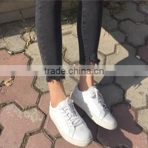 Frayed Black Ladies Woman Trousers Designs for Women Jeans photo-5