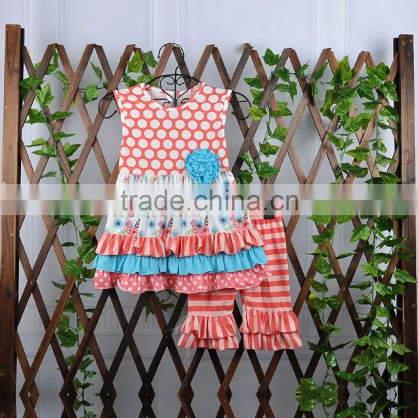 China Yiwu New Stytle Summer Cotton Girls Boutique Outfit photo-3