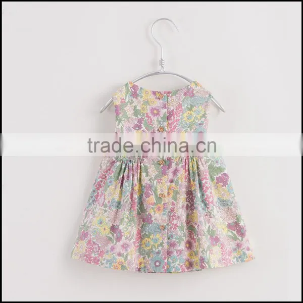 OEM Digital Print Soft Thin Cotton Poplin Baby Dress photo-2