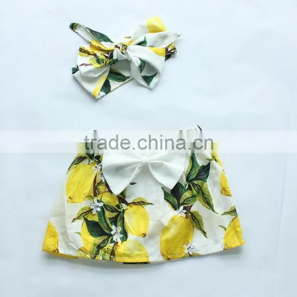 Newborn Baby Girl Floral Bows Skirts Wholesale Cotton China Mini Skirts photo-3