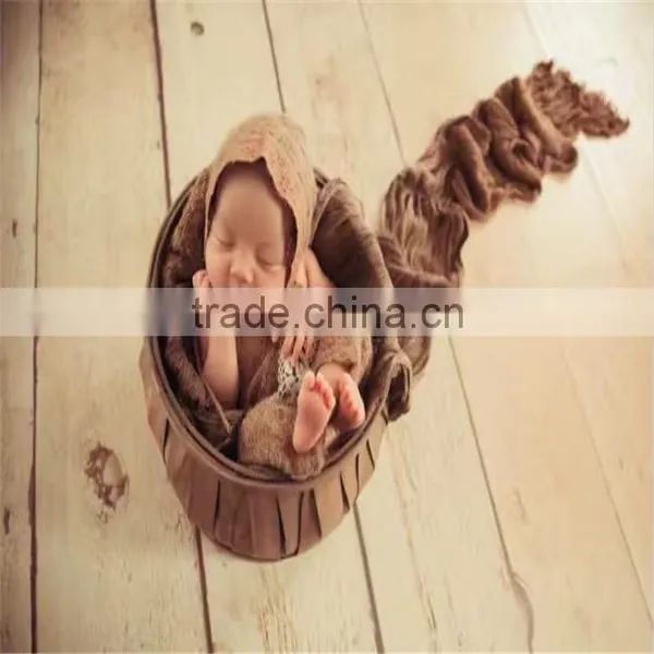 Newborn Knit Stretch Wrap Baby Backdrop Baby Swaddle Sack Photography Props Large Size Blanket Photo Props photo-2