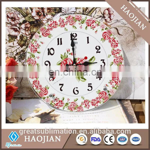 Sublimation Coated Blank Christmas Glass Clock photo-2