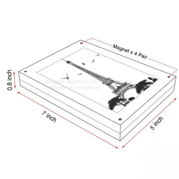 Bedroom Desktop Photo Frame Set Lucite Picture Display Vertical Photo Holder photo-2
