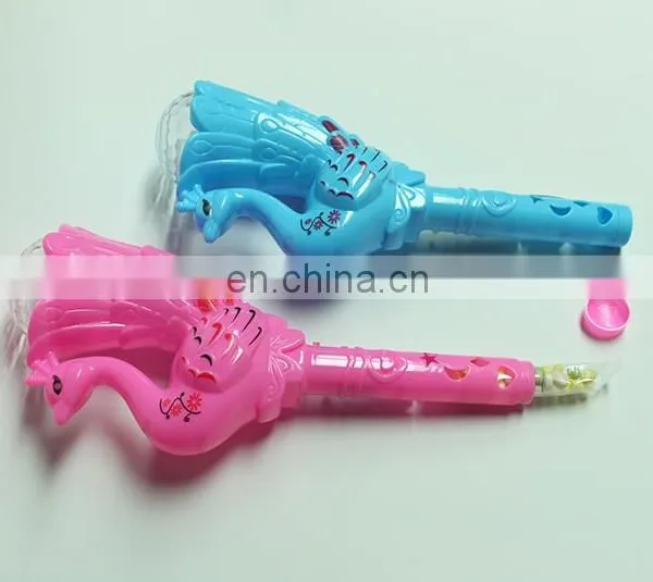 Peacock Shape Flash Stick Candy Plastic Toy Container photo-4