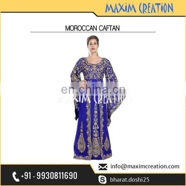 Bridal Party Wear Elegant Moroccan Khaleeji Thobe Dress For Women photo-3