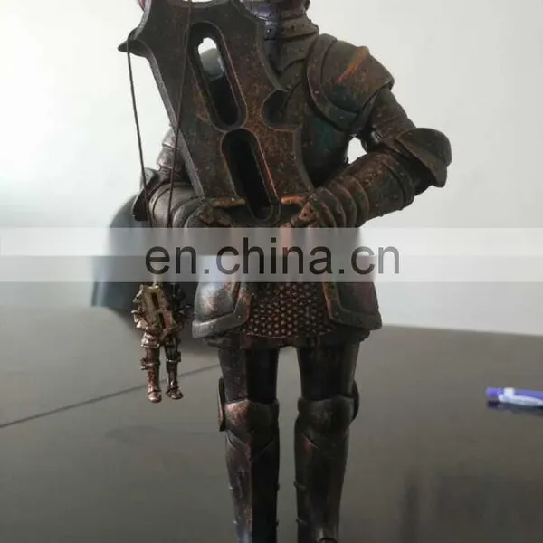 Custom Warrior Metal Crafts Armor Samurai Knight Figures Soldier Metal Art Warrior Corporate Anniversary Gifts photo-2