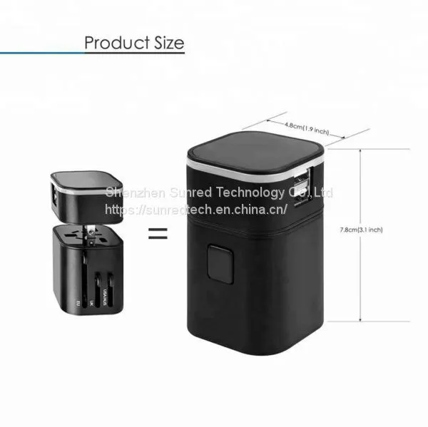 LED Logo Travel Multiple Plug/World Travel Adapter/Electrical Adapter Plug photo-3