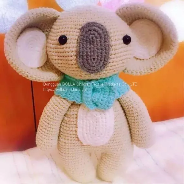 Wholesales Baby Crochet Aaimal Toys 100% Handmade Knitted Bunny Dog Bear Toy photo-5