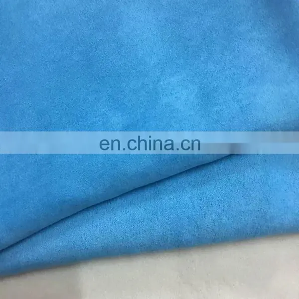 2019 Wholesale 100% Polyester Sofa Faux Suede Fabric for Home Textile
